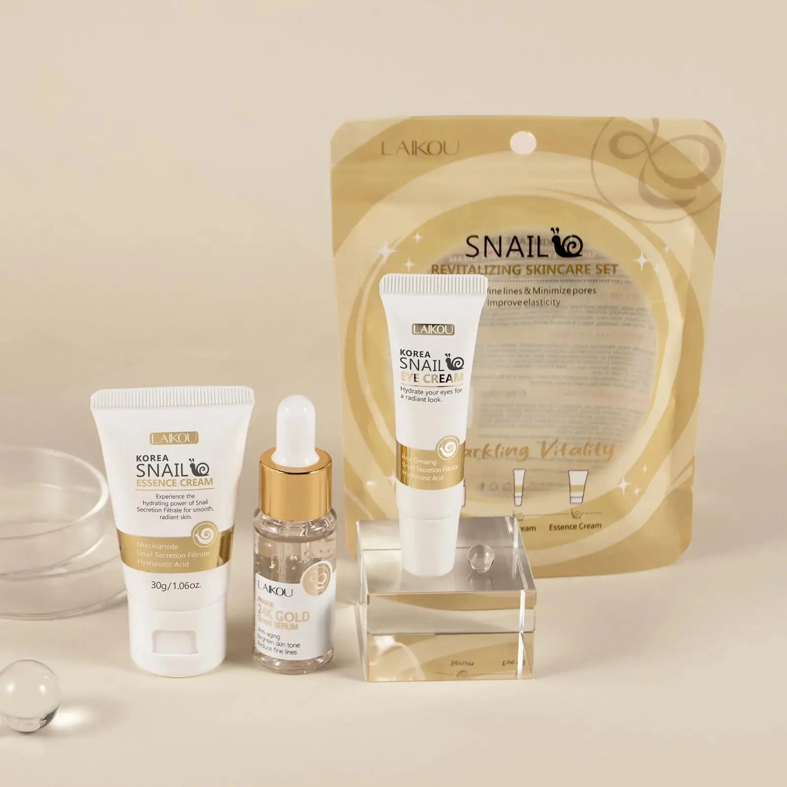 Luxury Skincare Serum - Serum Perawatan Kulit Emas 24K Set