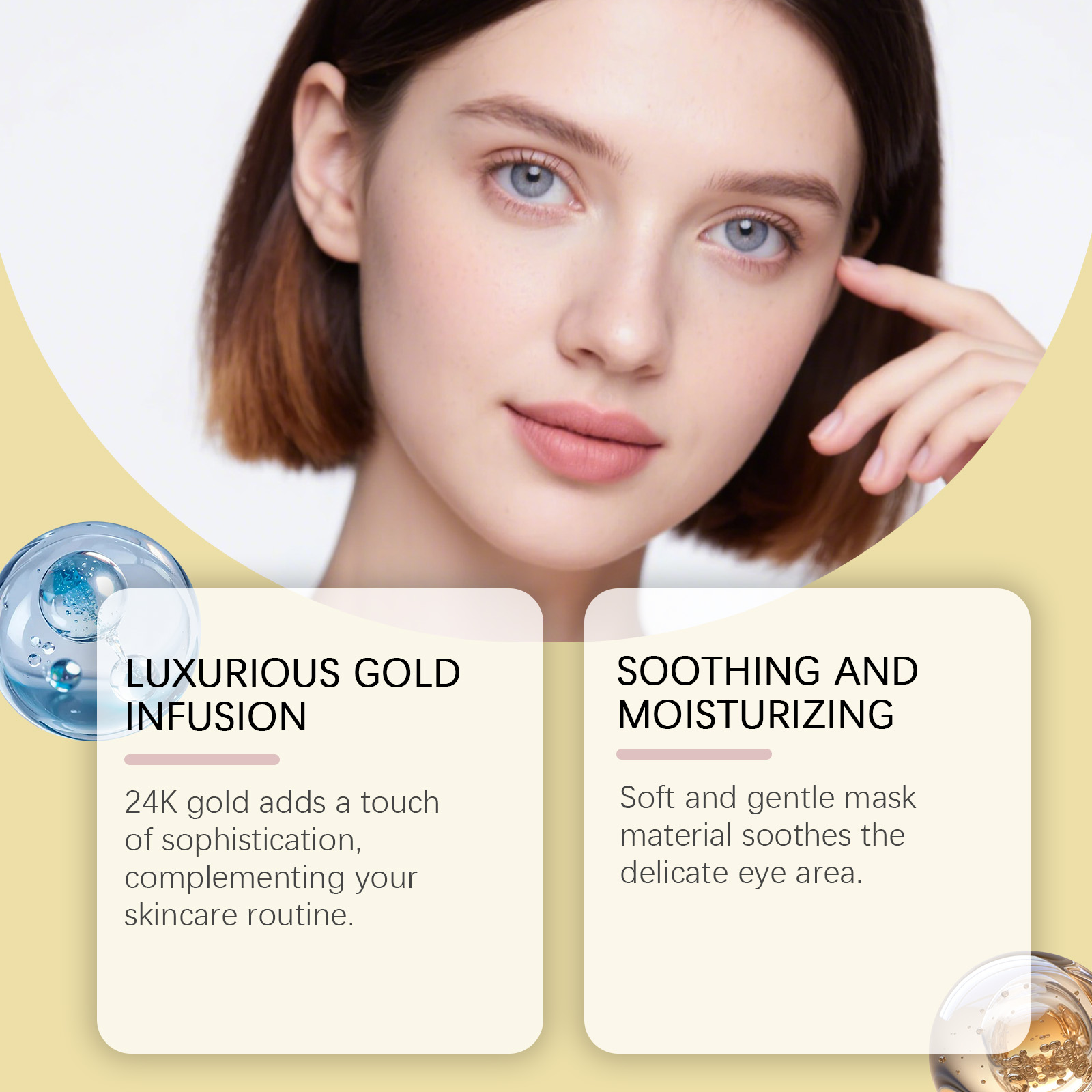 Masker Mata Emas 24k Melembapk - Luxury Skincare Serum ulasan dan harga