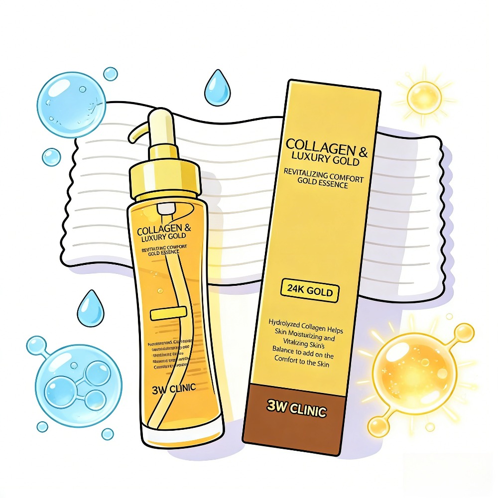 3WCLINIC Kolagen & Luxury Gold - Luxury Skincare Serum ulasan dan harga